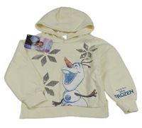 Smetanová mikina s Olafem a kapucí Disney + Primark 