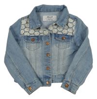 Modrá riflová bunda s krajkou Denim Co. 