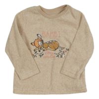 Broskvová plyšová mikina s Bambim Primark