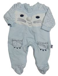 Světlemodro-bílý overal s myškou Annora