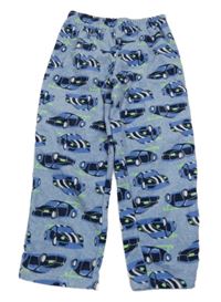 Světlemodré fleecové kalhoty s auty Carter´s