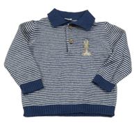 Tmavomodro-bílý pruhovaný svetr Peter Rabbit M&S
