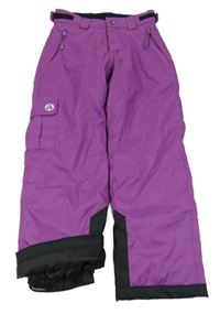 Růžovo-černé funkční šusťákové oteplovačky 