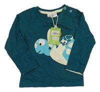 Nové - Tmavozelené triko se želvou Blade&Rose