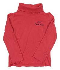 Růžové triko s nápisem a rolákem Lupilu