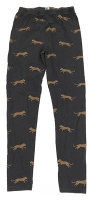 Šedé legíny s leopardky Tu