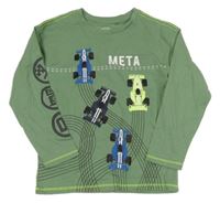 Zelené triko s formulemi a číslem Cool Club 