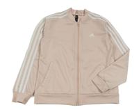 Světlerůžová propínací sportovní mikina s logem Adidas 