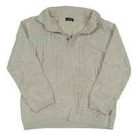 Šedý vzorovaný svetr s límečkem Next 