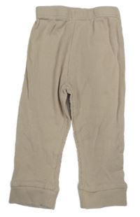 Béžové žebrované tepláky Nutmeg