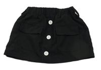 Černá sukně s kapsami 