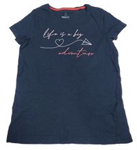 Tmavomodré tričko s nápisem Pepperts 