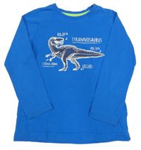 Modré triko s dinosaurem Lupilu