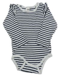Bílo-tmavomodré pruhované body Pusblu 