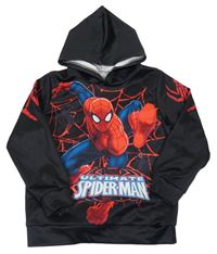 Černá mikina se Spider-manem a kapucí 