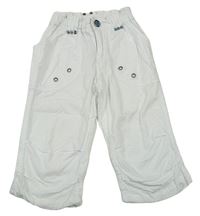 Bílé capri plátěné kalhoty 1982