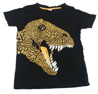 Černé tričko s dinosaurem dopodopo