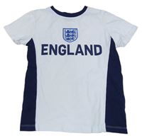 Bílo-tmavomodré fotbalové tričko England George