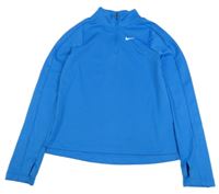Modrá funkční sportovní mikina s logem Nike