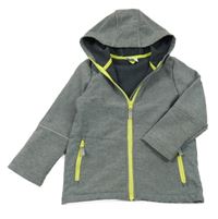 Šedá melírovaná softshellová bunda s kapucí Topolino