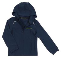 Tmavomodrá šusťáková funkční bunda s kapucí MONTERRAIN