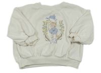 Smetanová oversize mikina s vílou a kytičkami Next