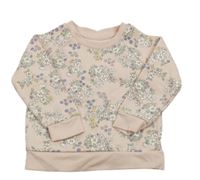 Světlerůžová mikina s kytičkami PRIMARK