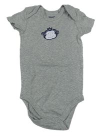 Šedé melírované body s opičkou lupilu