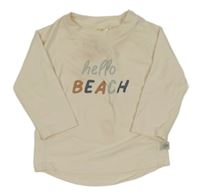 Smetanové UV triko s nápisy 