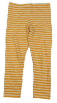 Oranžovo-smetanové pruhované legíny TCM