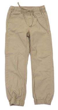 Béžové chino cuff plátěné kalhoty KIABI
