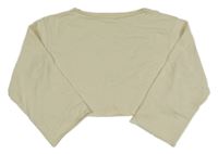 Smetanová oversize crop mikina H&M