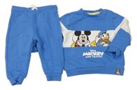 2Set - Modro-bílá mikina s Mickey a Donaldem + tepláky Disney