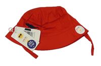 Červený plátěný klobouk Mothercare