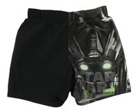 Černé plážové kraťasy se Star Wars