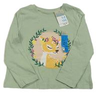 Světlezelené triko se srnkou Primark