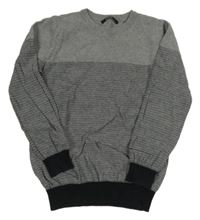 Šedo-černý svetr s pruhy zn. George