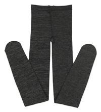 Tmavošedé melírované thermo punčocháče