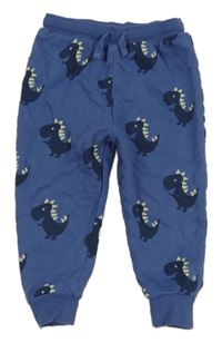 Modré tepláky s dinosaury M&S