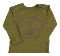 Khaki triko s leopardem George