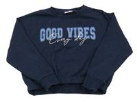 Tmavomodrá mikina s nápisem Pepperts