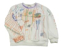 Bílá vzorovaná mikina Shein