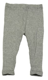 Šedé melírované žebrované úpletové legíny George