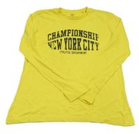 Hořčicové triko s nápisem OVS