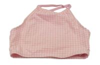 Růžovo-bílá kostkovaná plavková lambáda Matalan