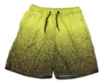 Limetkovo-černé skvrnité plážové kraťasy Chapter Young