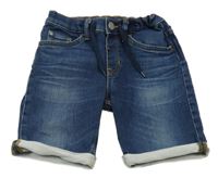 Tmavomodré teplákové riflové kraťasy H&M