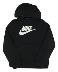 Černá mikina s logem a kapucí Nike