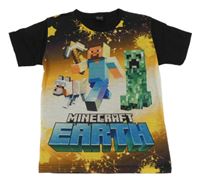 Černo-barevné tričko s Minecraft