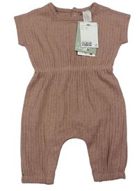 Starorůžové žebrovaný overal H&M